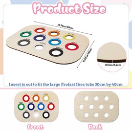 Ovveroche Sensory Table Inserts,Children's Sensory Tray Tabletop Board Game Wooden Flat Board Parent-Child Interactive Early Education Toys