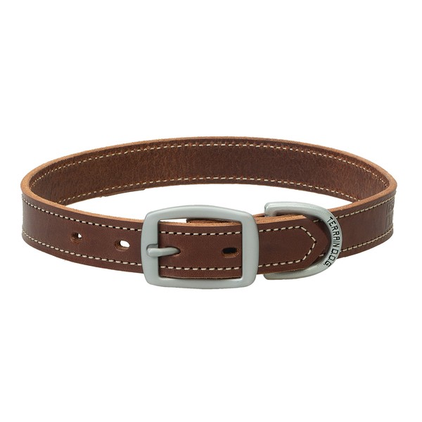 Terrain D.O.G. Bridle Leather Dog Collar, Brown, 1" x 23"