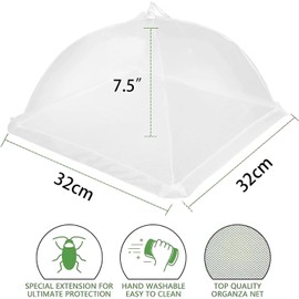 3Pcs Food Covers, Food Covers Mesh Pop Up, Food Cover, Food Net Cover, Food Nets, Mesh Food Cover, Reusable and Collapsible, for Outdoor Camping Picnics Parties BBQ to Keep Out Flies Bugs Mosquitoes