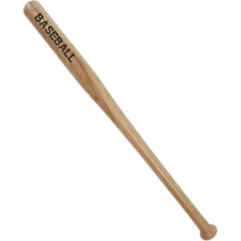 normani Hardwood Baseball Bat Wooden Baseball with Knob on Handle End Colour Wood Size 30