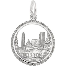 Sterling Silver Boston Skyline Charm