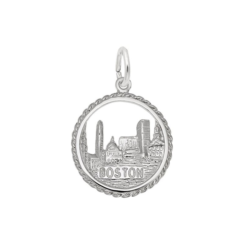 Sterling Silver Boston Skyline Charm
