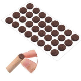 Small 3/8" Felt Pads for Cabinet Door Bumpers, Self Adhesive Thick Bumper Pads Anti Scratch, Round Cabinet Cushion Dots Protect Glass Other Surfaces - 224 PCS Brown