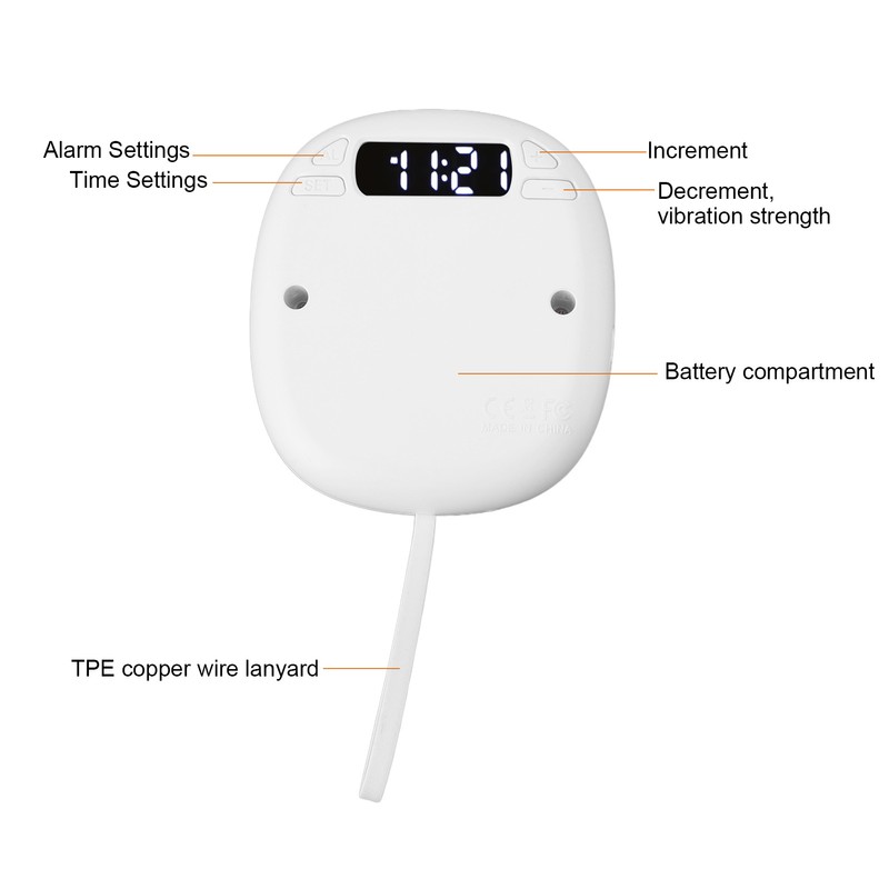 Digital Alarm Clock Portable LED Rechargeable 1200MAH Kid Lock Three