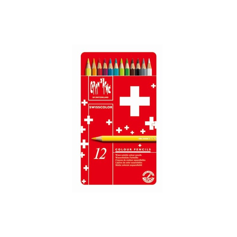 Caran D'ache Swisscolor Colour Pencils in Metal Box (Pack of