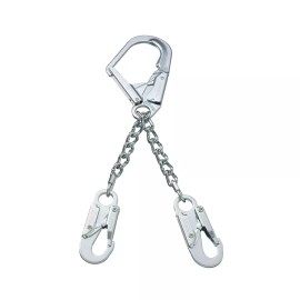 Peakworks Stainless Steel Rebar Chain Assembly with 2 Snap Hooks & Form Ancho...