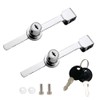 Sliding Glass Door Ratchet Lock with Chrome Finish,Glass Display Case