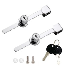 Sliding Glass Door Ratchet Lock with Chrome Finish,Glass Display Case Lock,Keyed Alike Showcase Display (2)