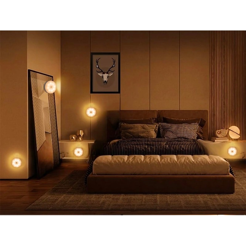 PRECORN LED Night Light with Motion Sensor, USB-C, Dimmable, 3