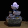 Mini Unique Shape Simulation Desktop Fountain Waterfall Table Ornament for