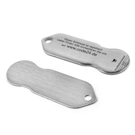 Code 24 Shopping Trolley Coin, Blank Keyring with Shopping Chip, Tread Depth Gauge & Key Finder, Nice Company Gift, Includes Registration Code