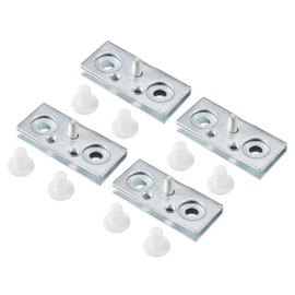 VekAuto 4 Pcs Window Door Glass Channel Retainer Clip, 2.32"x1.06"x0.79" Glass Regulator Holder Sash Clip Universal for Car Truck Durable Metal Silver Tone
