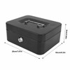 Small Locking Cash Box Portable Double Layers Safe Metal Money