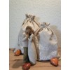 3 Gift Bags - Filled with Love - Linen Bag