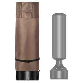 MunteLock Outdoor Punch Bag Cover, Waterproof Stand Boxing Bag Covers with Side Zipper and Air Vent, 420D Oxford Brown (30 * 144cm)
