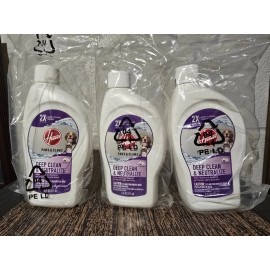 Hoover Lot of 3 Hoover Paws and Claws Deep Clean & Neutralize Carpet Cleaning Formula