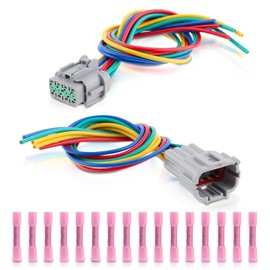 GoaMotors para Nissan 350z faro arnés coche coleta 8 pin HID cableado enchufe kit macho y hembra conectores termorretráctiles