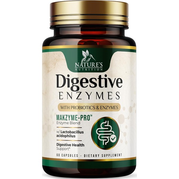 Enzimas Digestivas + Prebióticos y Probióticos 1000 mg – Suplemento