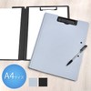 Grandios GD-A4BIND-BK Clip Board File Binder Bifold Thin Double-Sided Business