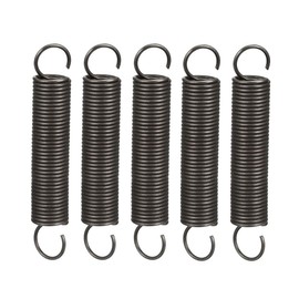 TA-VIGOR 5Pcs Extension Compressed Spring,1mm Wire Diameter, 10mm Outer Dia, 60mm Free Length Steel Dual Hook Tension Spring for DIY Repair, Mechanical Equipment, Industrial Use