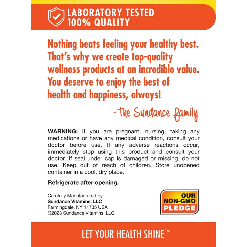 Sundance Probiotic Acidophilus | 500 Million Active Cultures | 60