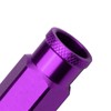 Purple 20 PCS M12x1.5 Lug Nuts Short 50mm Tuner Open