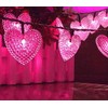 Solar Powered String Lights, LAFEINA 20ft 30 LED Solar Heart-Shaped String Lights Waterproof Ambiance Lighting for Outdoor Patio Garden Christmas Wedding Party Decoration (Pink)