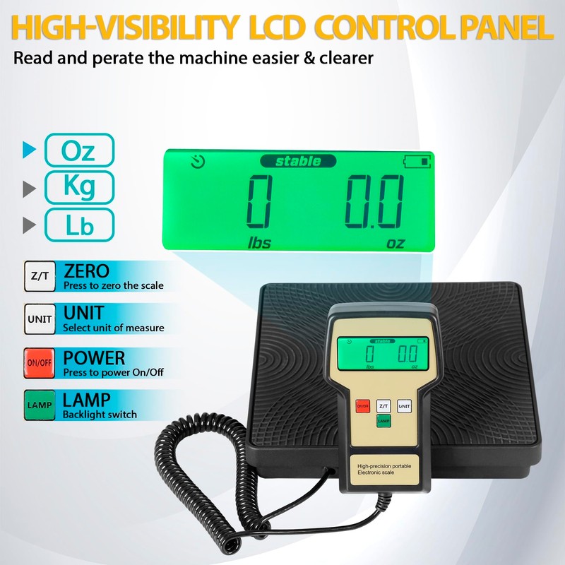 F2C Refrigerant Digital Electronic Charging Weight Scale 220 lbs HVAC