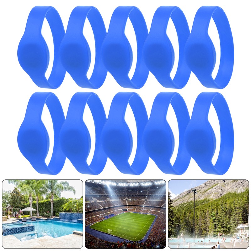 10pcs 13.56Mhz RFID Wristband Silicone Bracelet Waterproof IC Card for