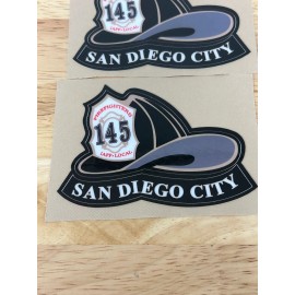 Does Not Apply SAN DIEGO CITY FIRE DEPARTMENT STICKERS HIGH QUALITY UV LAMINATE HELMET LOGO