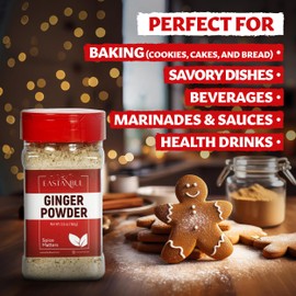 Eastanbul Ginger Powder, 5.6oz, Ground Ginger Powder, Ginger Root Powder, Powdered Ginger Spice, Dry Ginger Powder, AKA Jengibre en Polvo, Gonger, Perfect for Golden Milk with Ginger