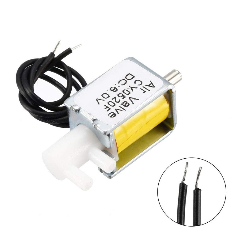 sourcing map Miniature Solenoid Valve 2 Positions 3 Ways DC6V