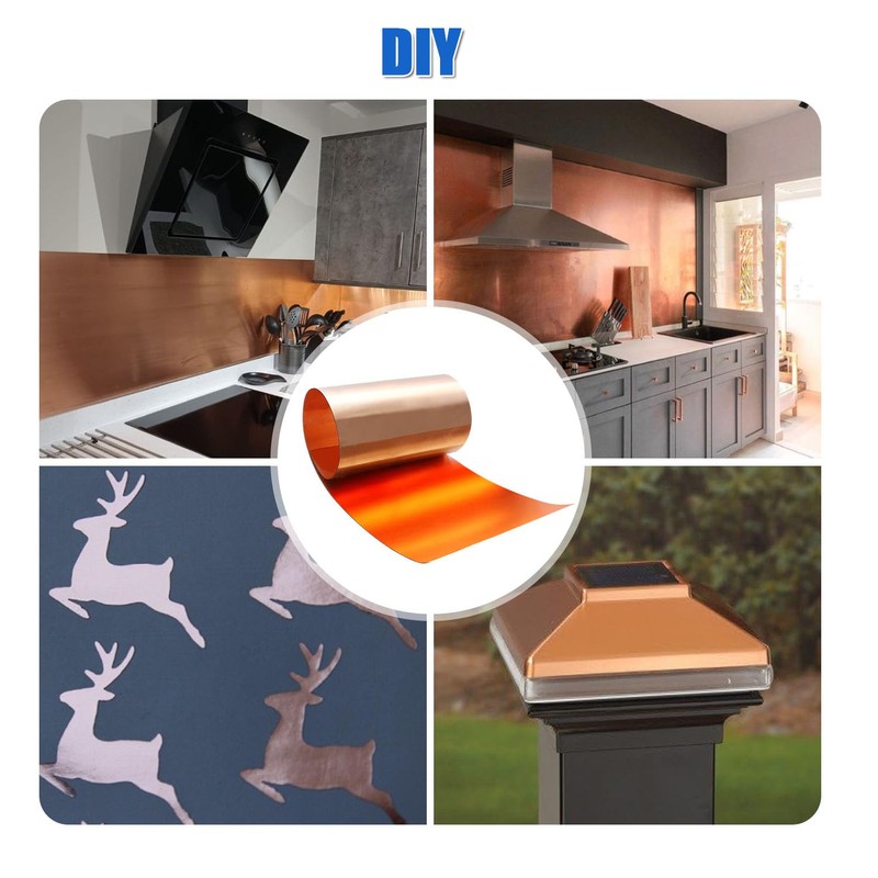 Uxney Copper Tape Copper Sheet Roll, Copper Sheet 1000 x