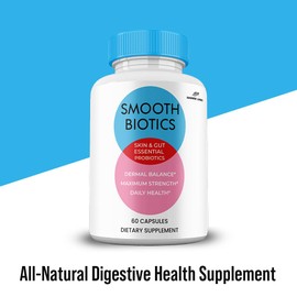 (5 Pack) Smooth Biotic Capsules, All Natural Skin and Gut Capsules, SmoothBiotic Supplement Premium Maximum Strength, 5 Month Supply
