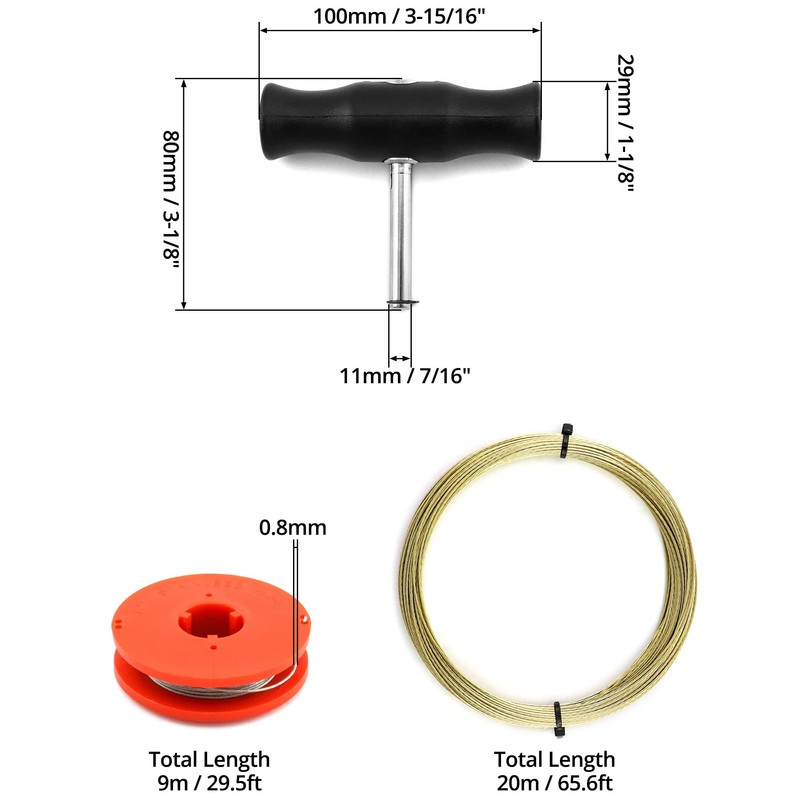 QWORK Car Windscreen Removal Tool with Window Glass Cutting Wire