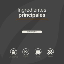 Berberina De 180 Cápsulas De 500mg. Pure Berberine. B Life Sabor Sin sabor
