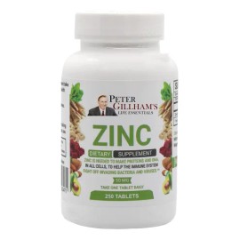 Peter Gillham's Life Essentials Zinc 50 Mg, 250 Tabletas