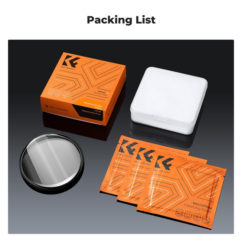 K&F Concept 67mm Bilateral Motion Blur Effect Filter Optical Glass