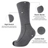 Monxiery Mens 100% Cotton Moisture Wicking Cushioned Crew Socks, Athletic