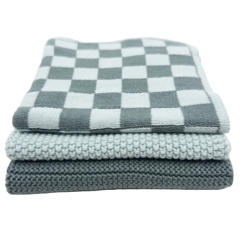 Ecovask Dish Cloth 3pc Variety Pack Organic Cotton, Pool Party