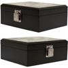 February Mountain Mother of Pearl Large Wooden Box with Hinged