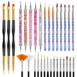 31pcs Nail Art Brushes， Nail Art Design Tools Kit with Liner Brush Dotting Tools Drawing Pens Design Tools Polish Brushes for Women Nails Gel Painting