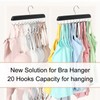Bra Hanger for Closet, Tank Top Organizer 20 Hooks Capacity