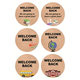 Back to School Sticker,2inch 90pcs Cute Welcome Back to School Sticker for Kids Gift Bag,Box