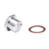Baceyong Oxygen Sensor Plug with Spacer, Stainless Steel Silver O2