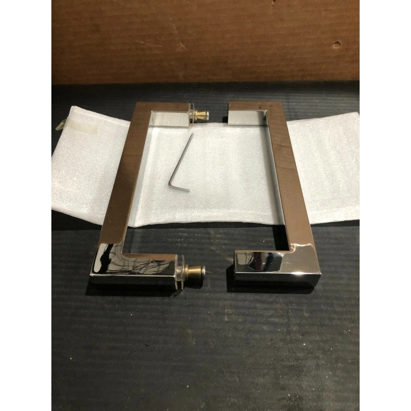 ALUMAX, Shower Door Handle Chrome - 8" Square Style, NEW