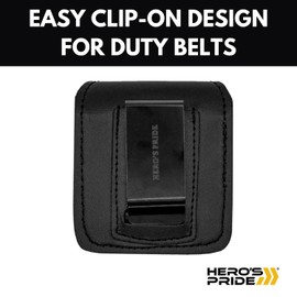 Hero's Pride AirTek First Aid Nasal Spray Case, Law Enforcement On-Duty Belt Carry, Lightweight Design, Basket Weave Finish, Hook & Loop Snap, Clip-On Design