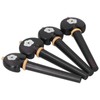 4Pcs Cello Pegs String Tuning Hand Carved Ebony Wood Musical