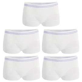 Bettinay 5 Pcs Net Pants for Incontinence Pads, Disposable Reusable Breathable Stretch Adult Women Men Knickers(XXL)