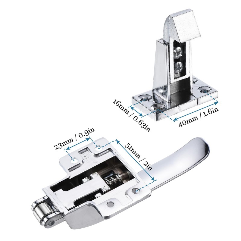 QUARKZMAN Freezer Door Lock Handle x 1 Piece Zinc Alloy